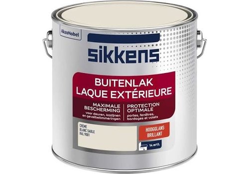 Sikkens buitenlak hoogglans RAL 9001 - 2,5 liter